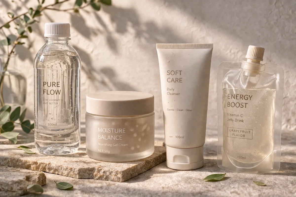 Plastic packaging solutions featuring bottles, jars, tubes and flexible pouches.