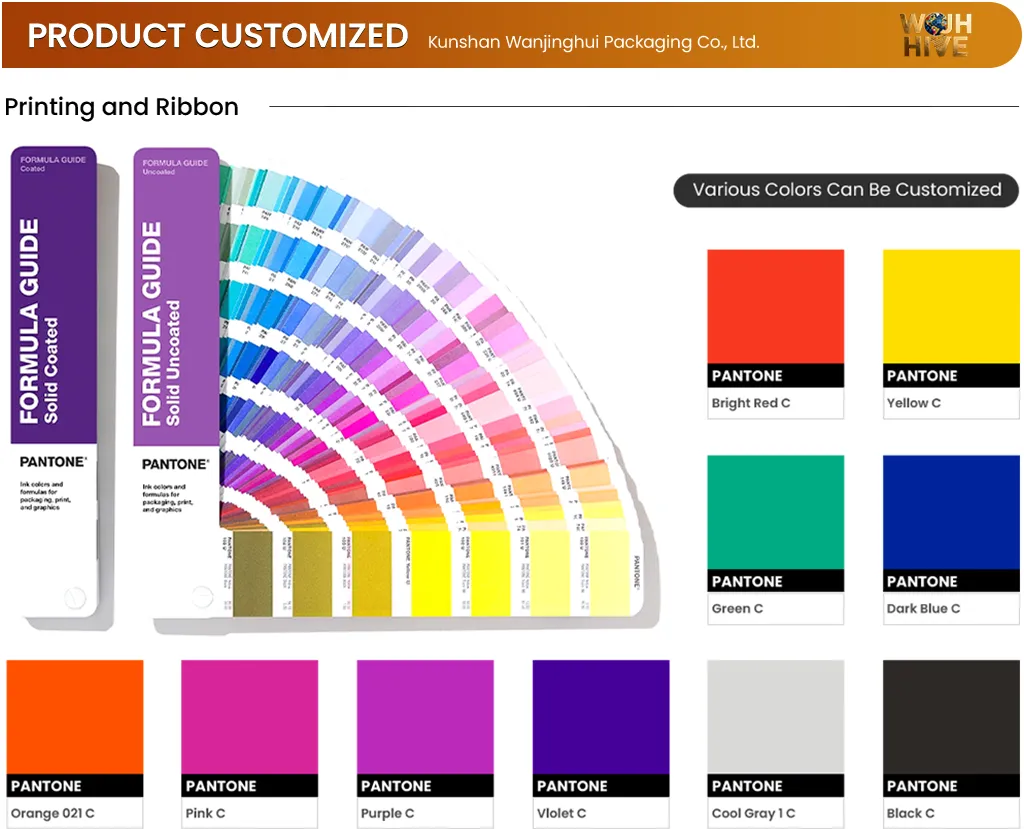 Professional Pantone color matching and high-fidelity printing process.