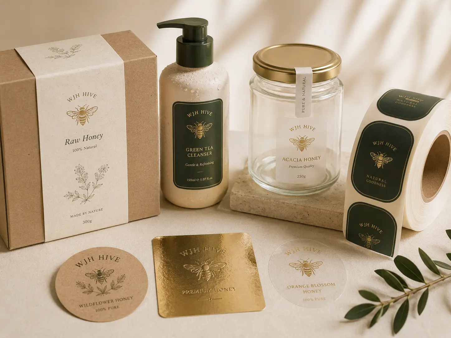 Custom label materials for product packaging
